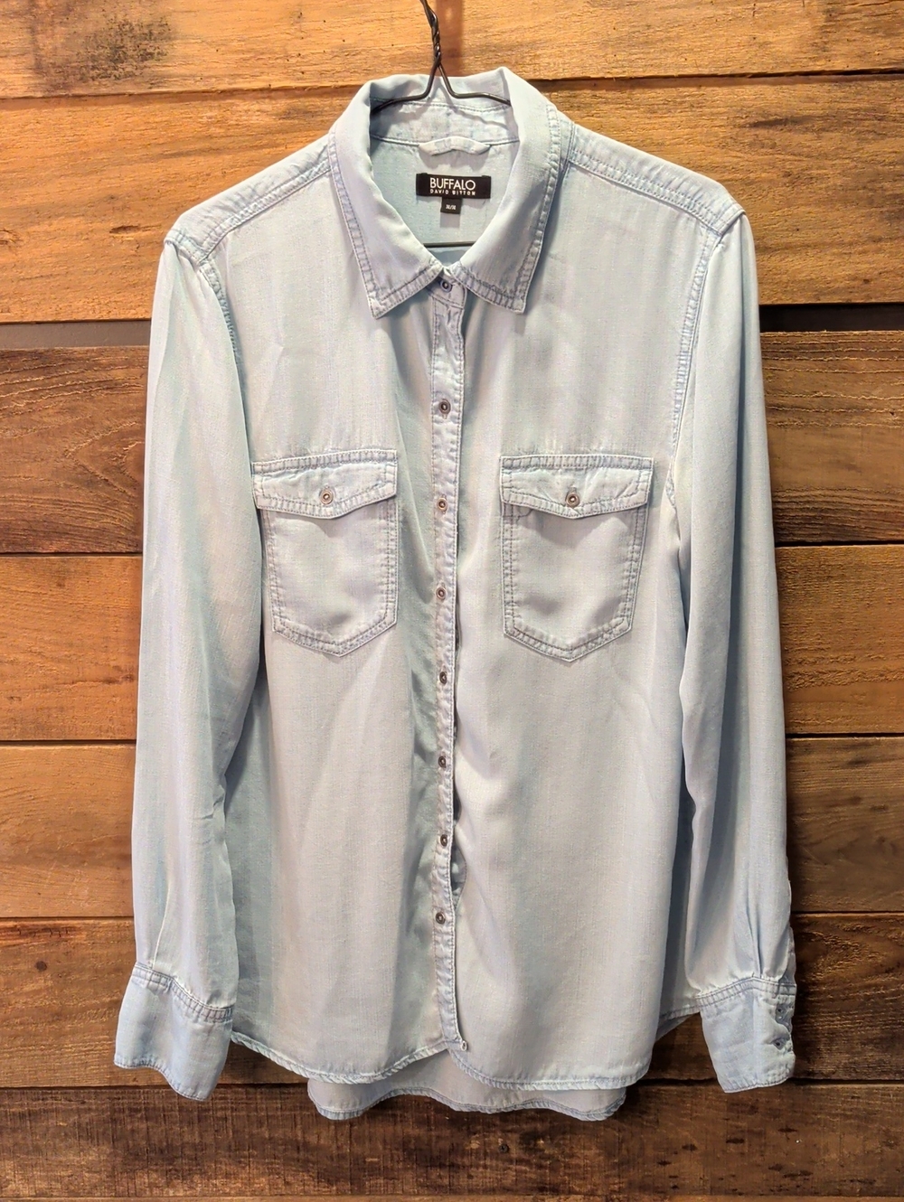 Buffalo David Bitton Light Blue Men's Button-Down Shirt